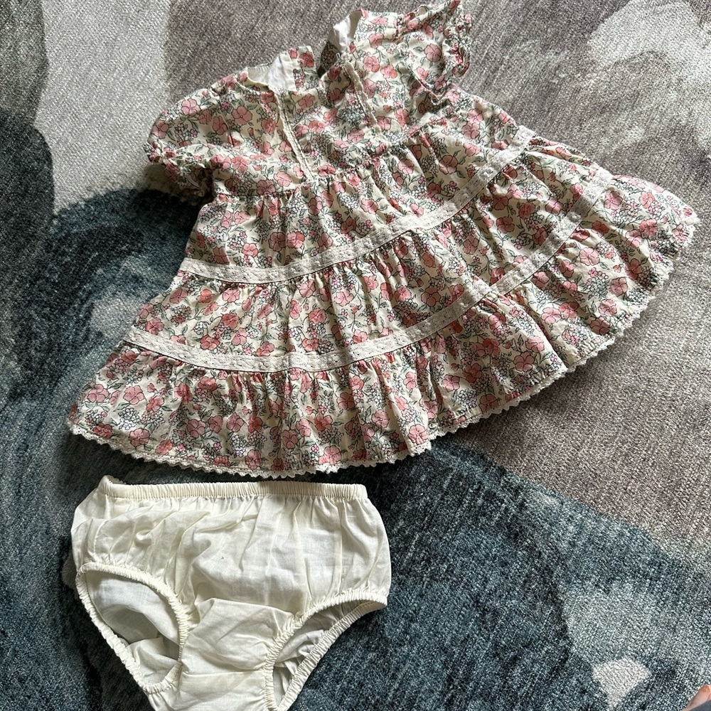 Floral Janie and Jack Dress with Bloomers